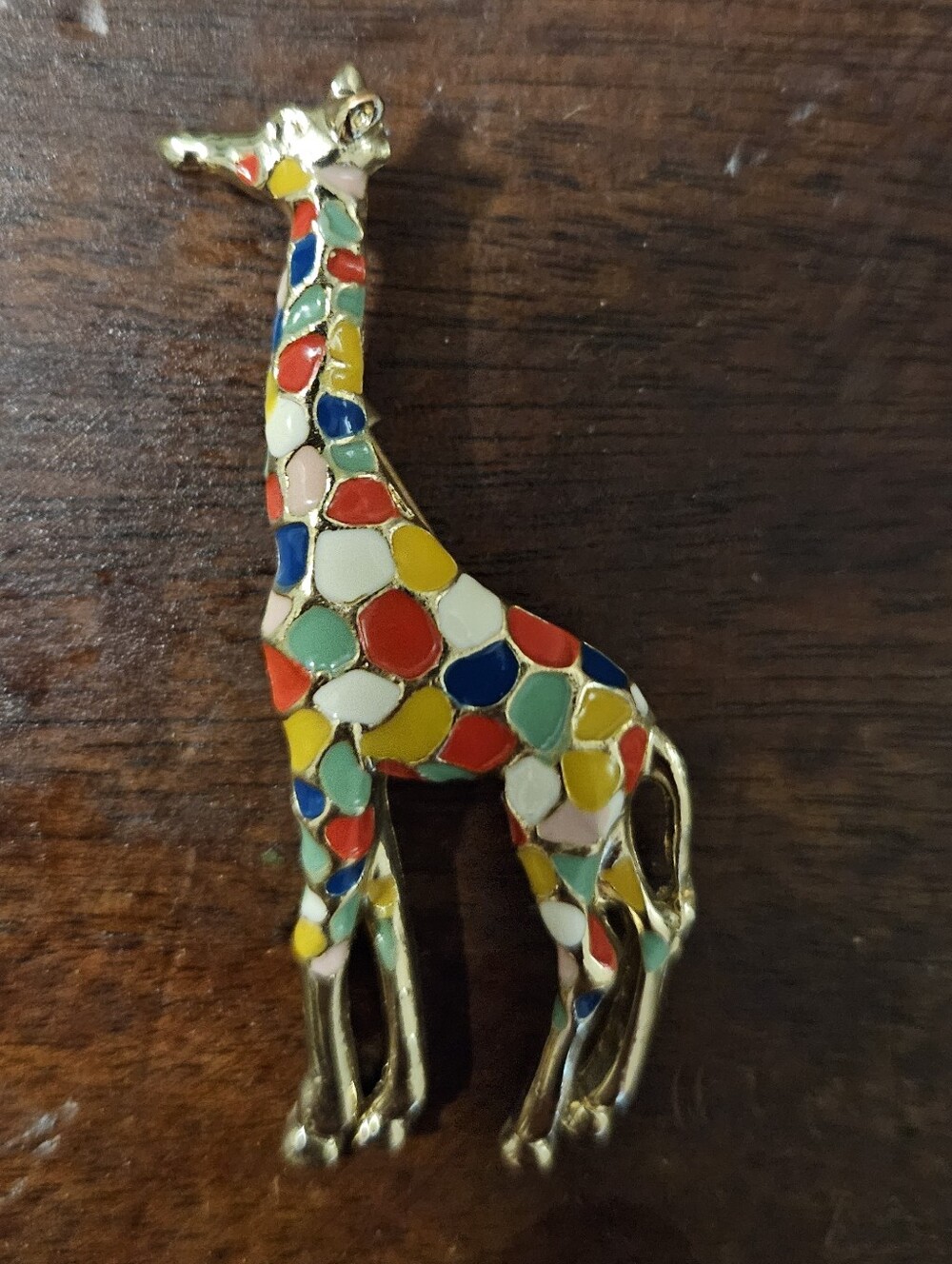 2.5" Pin / Brooch * Giraffe Enameled Pin * African * Ethnic * Wildlife